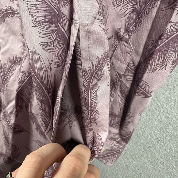 Duluth‎ Trading Co Wrinkle Fighter Tunic Button Down Shirt Purple Feather Medium - Picture 6 of 12